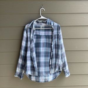 Blue Flannel Button-down